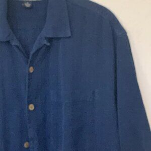 Tommy Bahama blue silk shirt - mens SZ M
